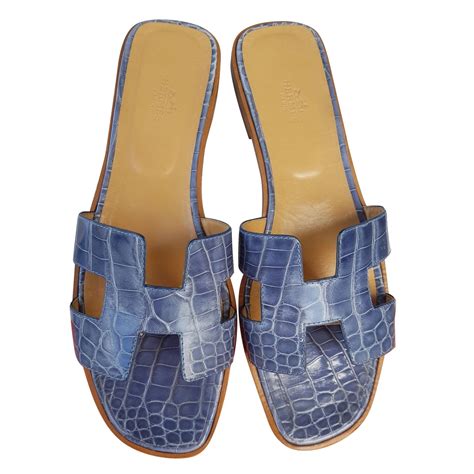 crocodile hermes slippers|Oran .